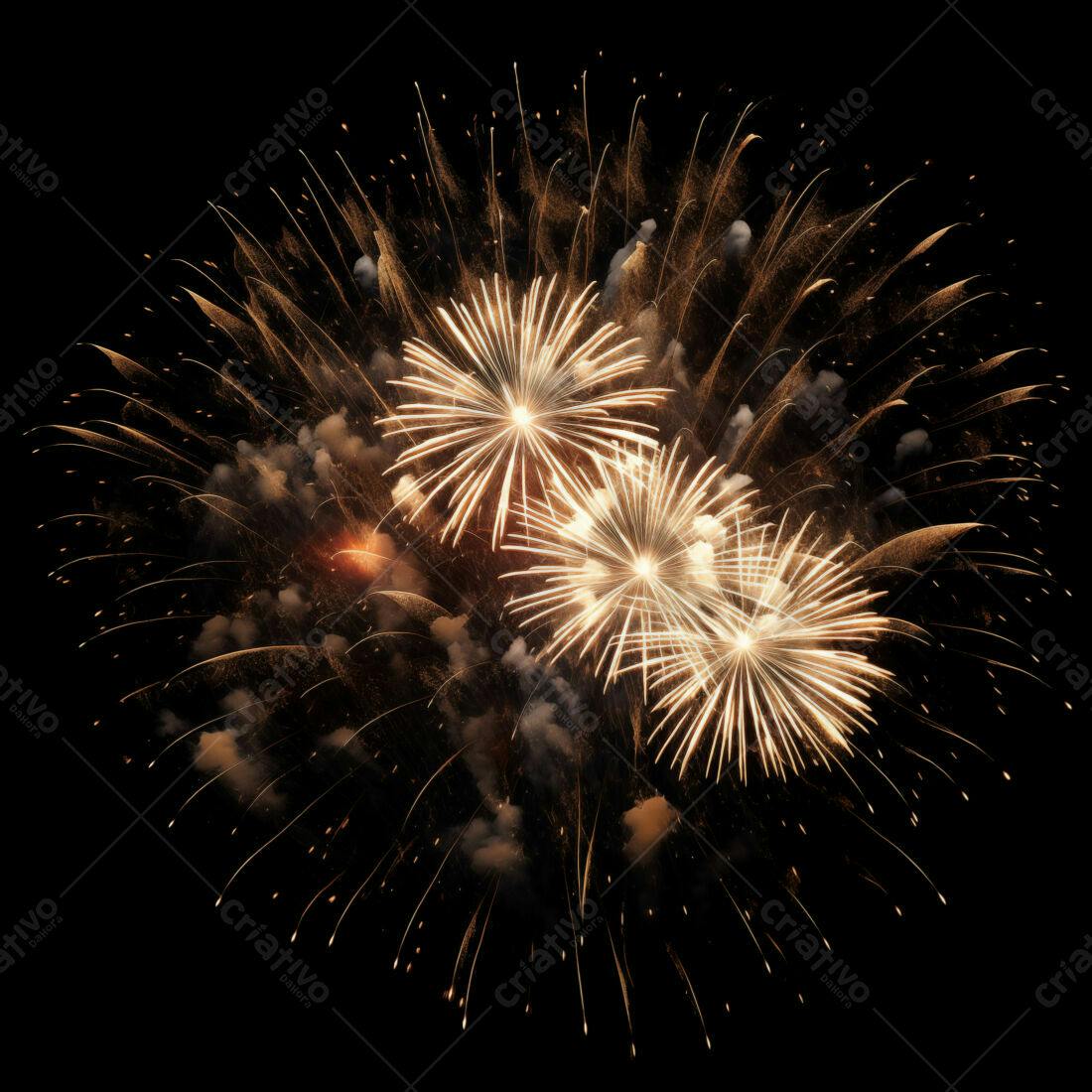 Textura Fogo de Artifício Dourado para Fundo