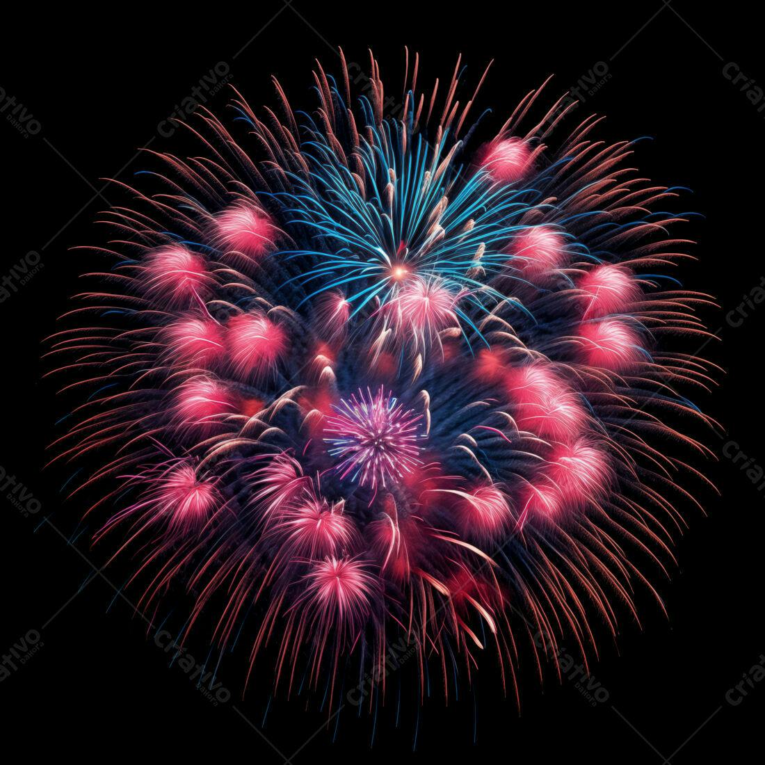 Textura Fogo de Artifício Rosa e Azul para Fundo