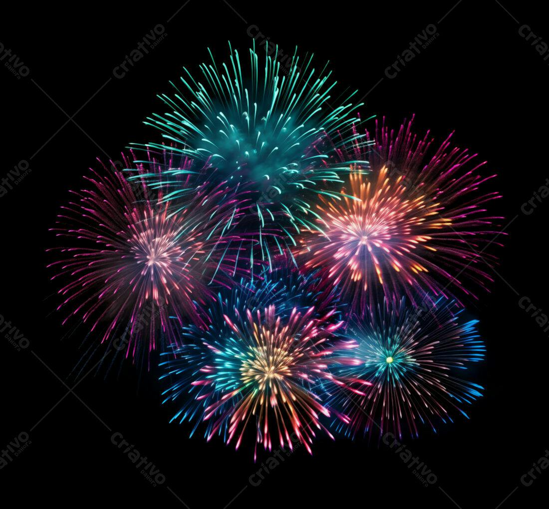 Textura Fogo de Artifício Colorido para Fundo