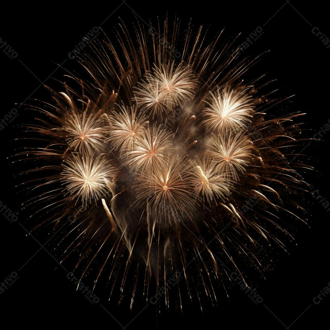 Textura Fogo de Artifício Dourado para Fundo