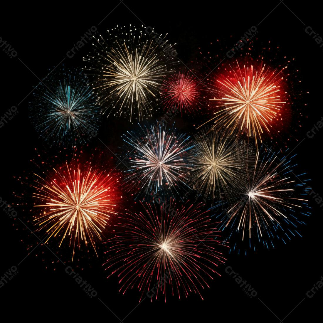 Textura Fogo de Artifício para Fundo Festivo