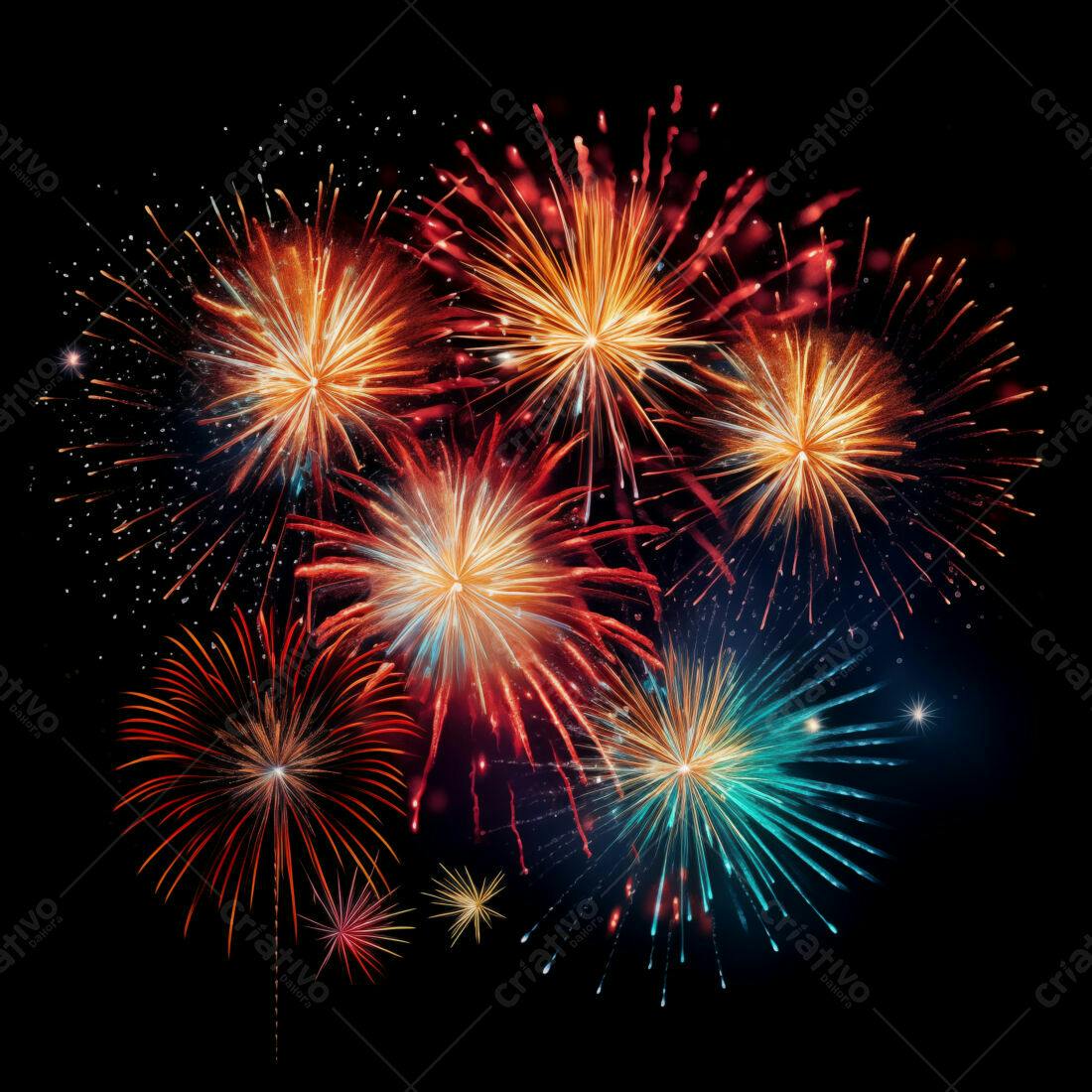 Textura Fogos de Artifício Coloridos para Fundo