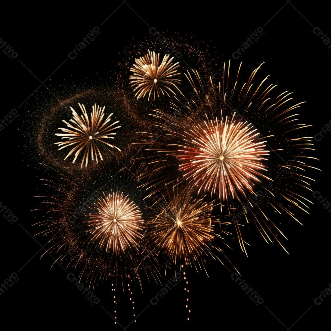 Textura Fogo de Artifício Dourado para Fundo