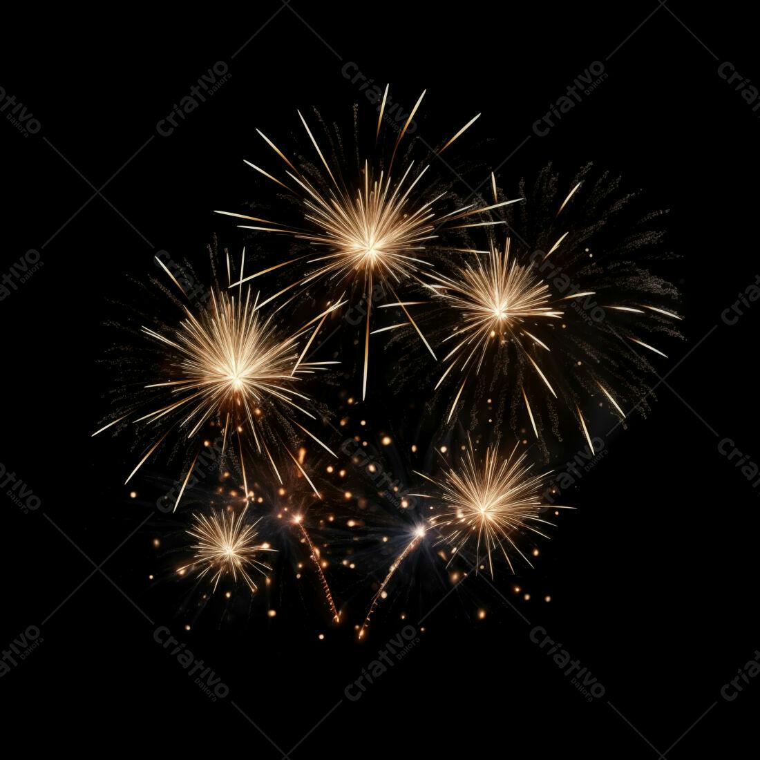 Textura Fogo de Artifício Dourado para Fundo