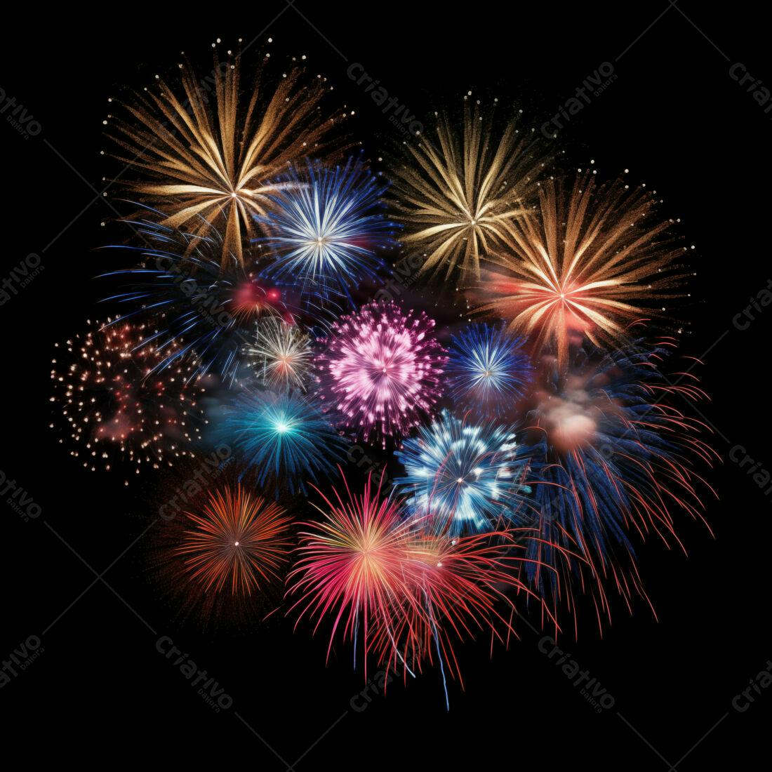 Textura Fogo de Artifício para Fundo Festivo