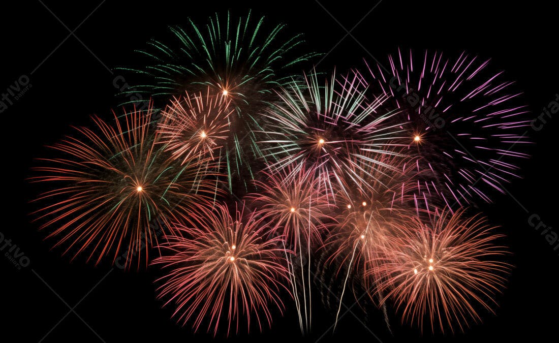 Textura Fogo de Artifício para Fundo Festivo