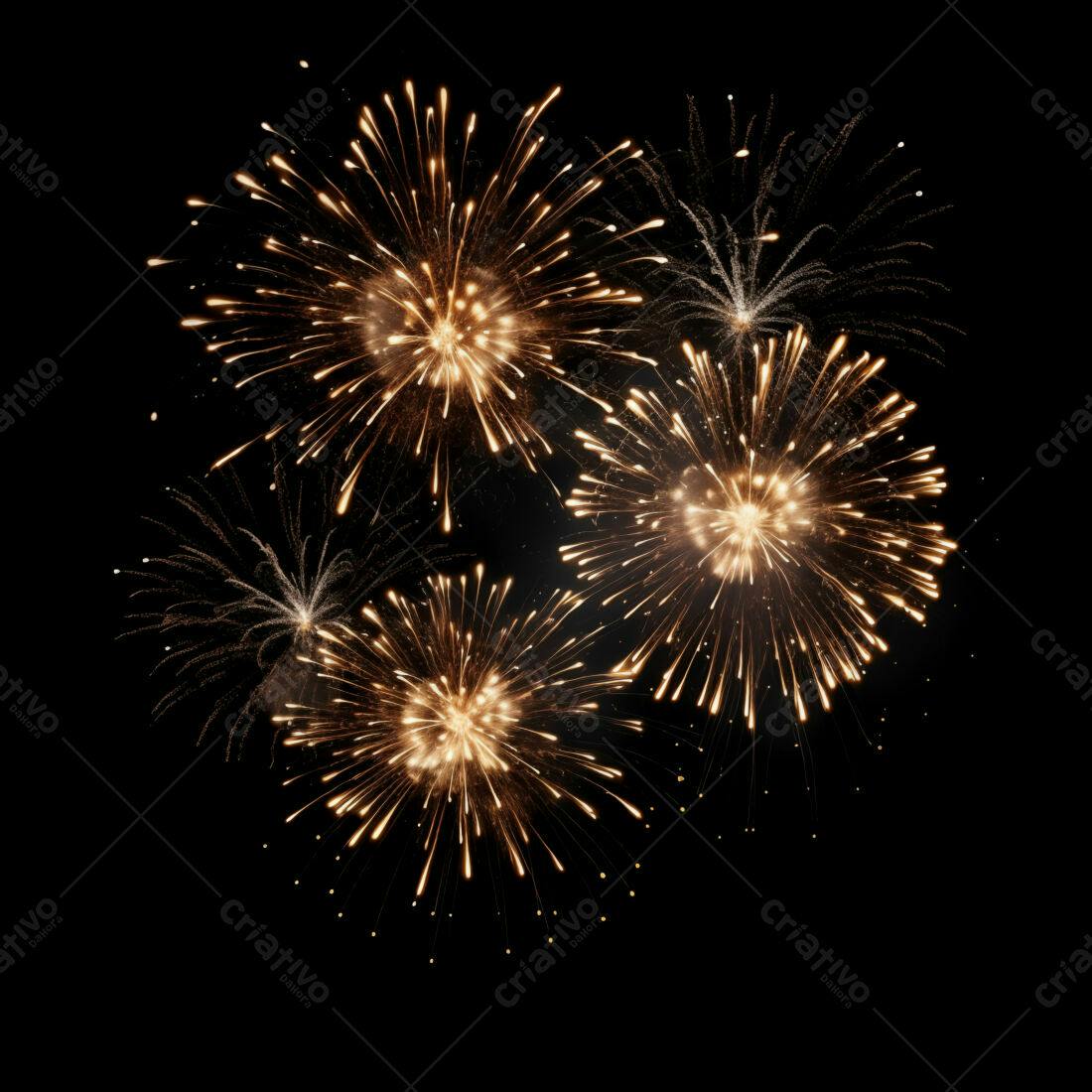Textura Fogo de Artifício Dourado para Fundo