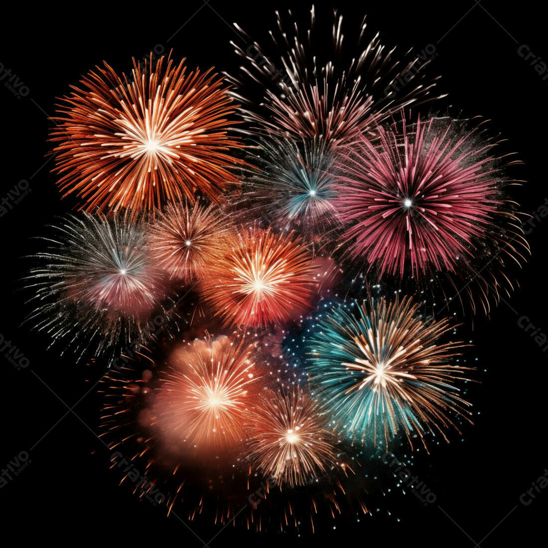 Textura Fogo de Artifício Colorido para Fundo