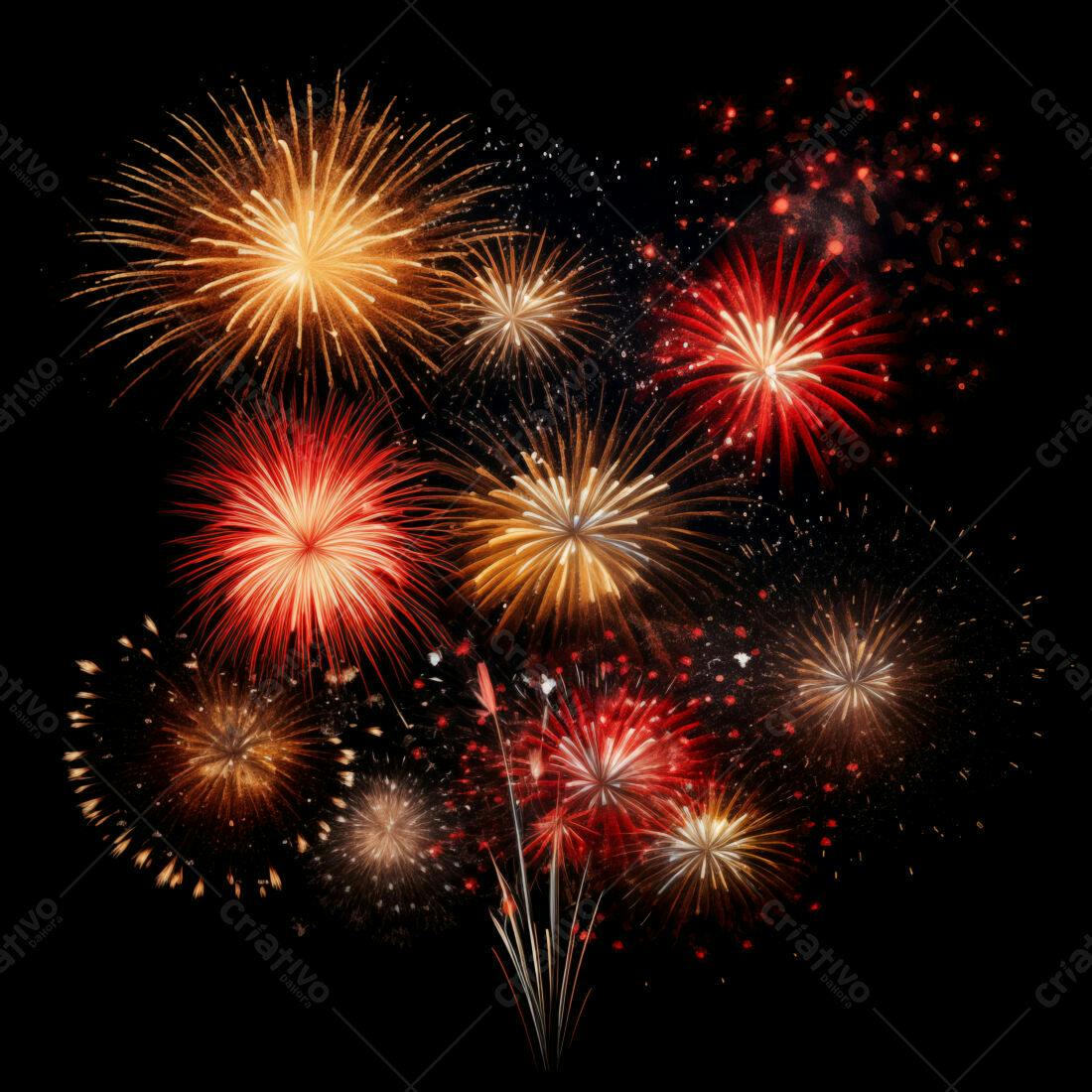 Textura Fogo de Artifício para Fundo Festivo