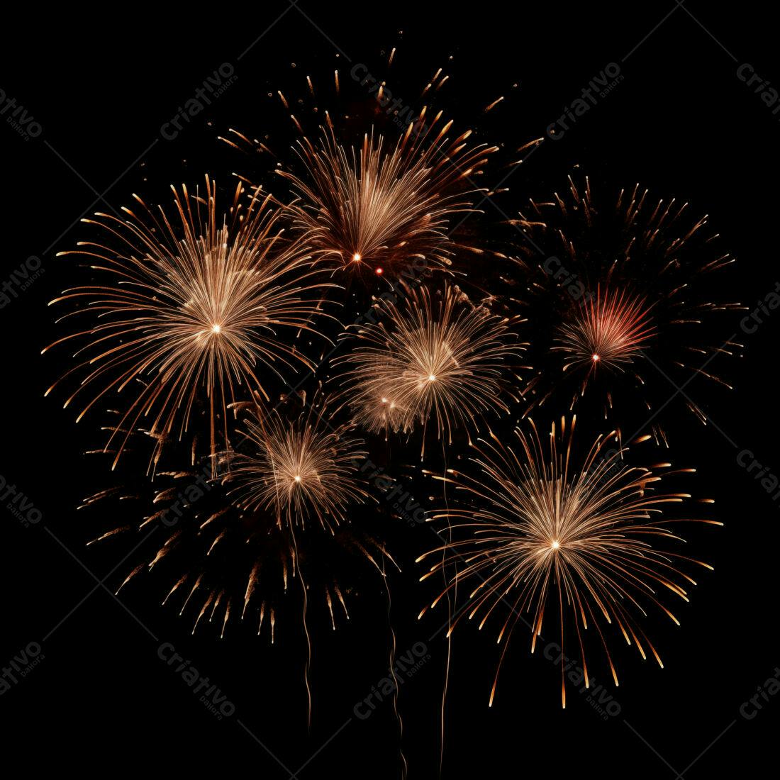 Textura Fogos de Artifício Dourados para Fundo