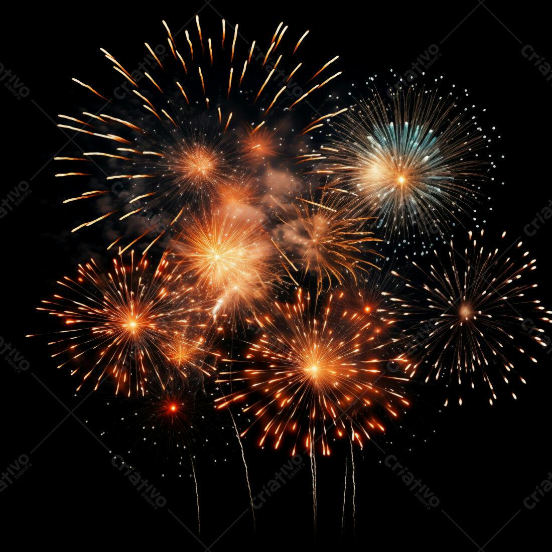 Textura Fogo de Artifício para Fundo Festivo