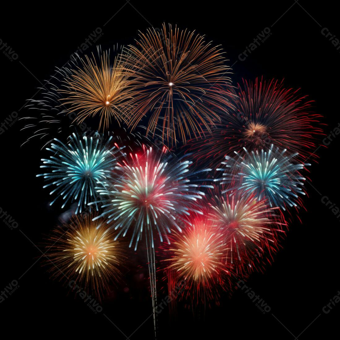 Textura Fogo de Artifício para Fundo Festivo