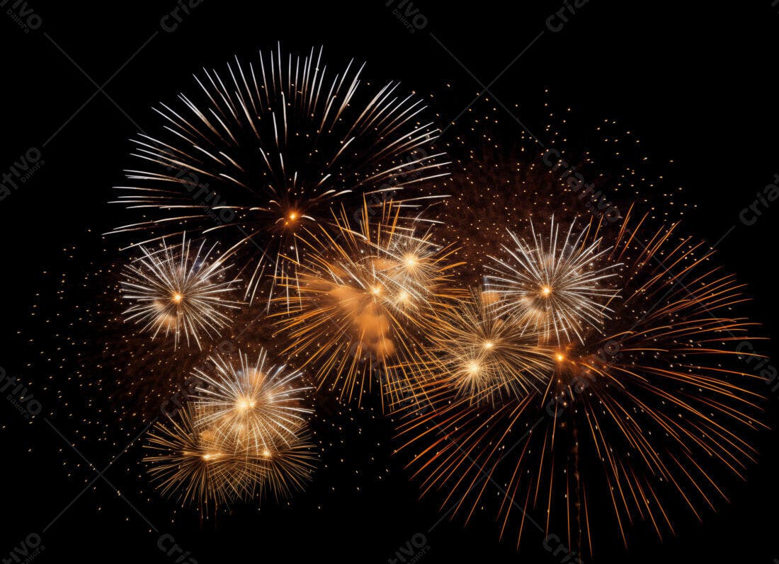 Textura Fogo de Artifício Dourado e Prateado para Fundo