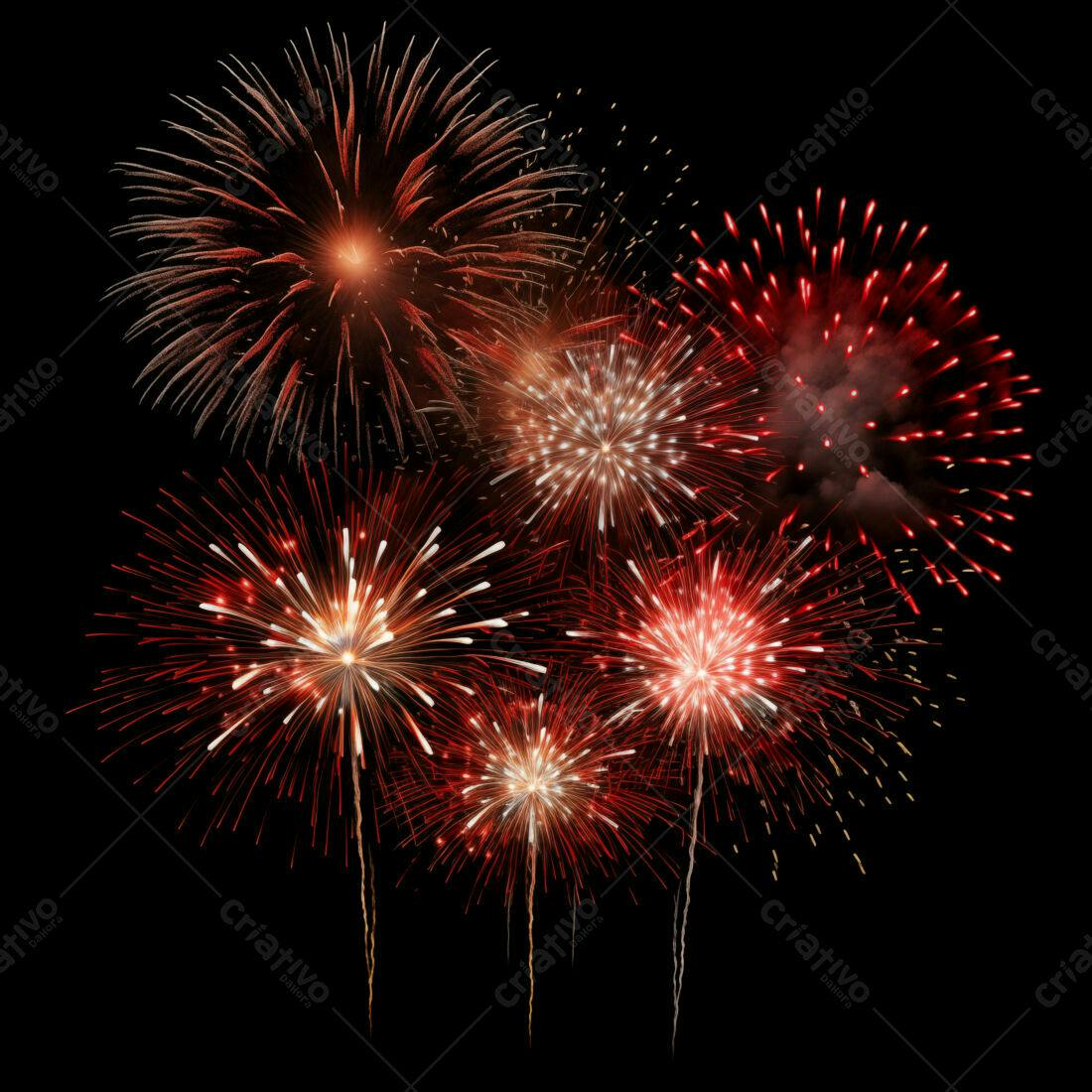 Textura Fogo de Artifício Vermelho e Branco para Fundo