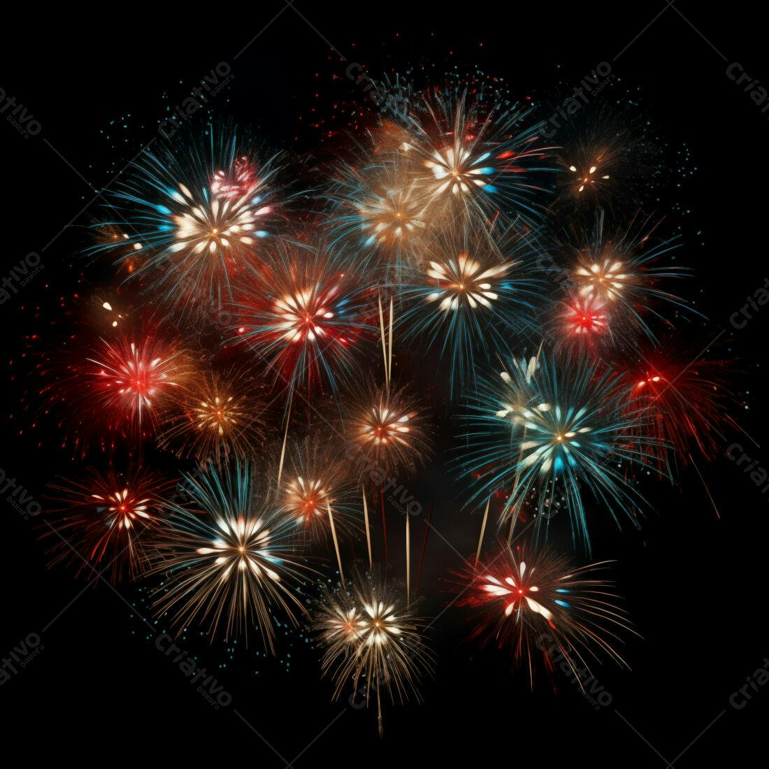 Textura Fogo de Artifício Colorido para Fundo