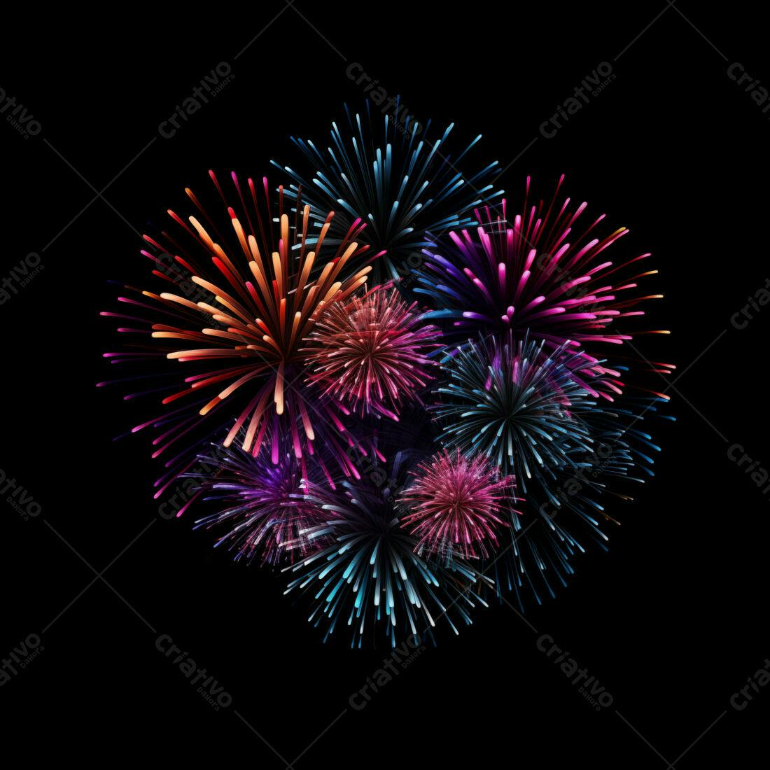 Textura fogos de artifício coloridos para fundo