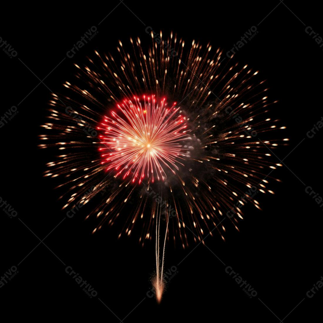 Textura Fogos de Artifício Vermelhos e Dourados para Fundo