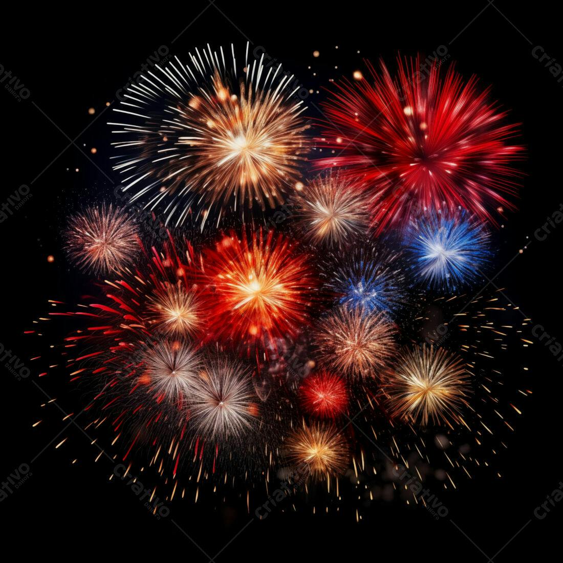 Textura Fogo de Artifício para Fundo Festivo