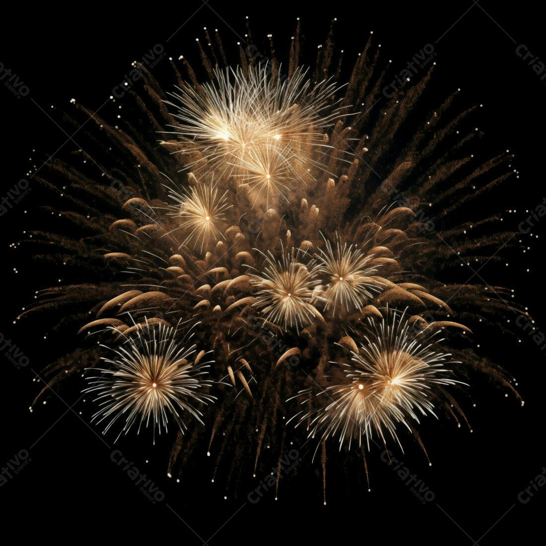 Textura Fogo de Artifício Dourado para Fundo