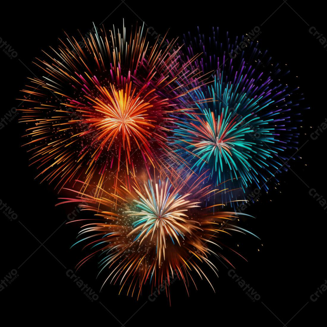 Textura Fogos de Artifício Coloridos para Fundo