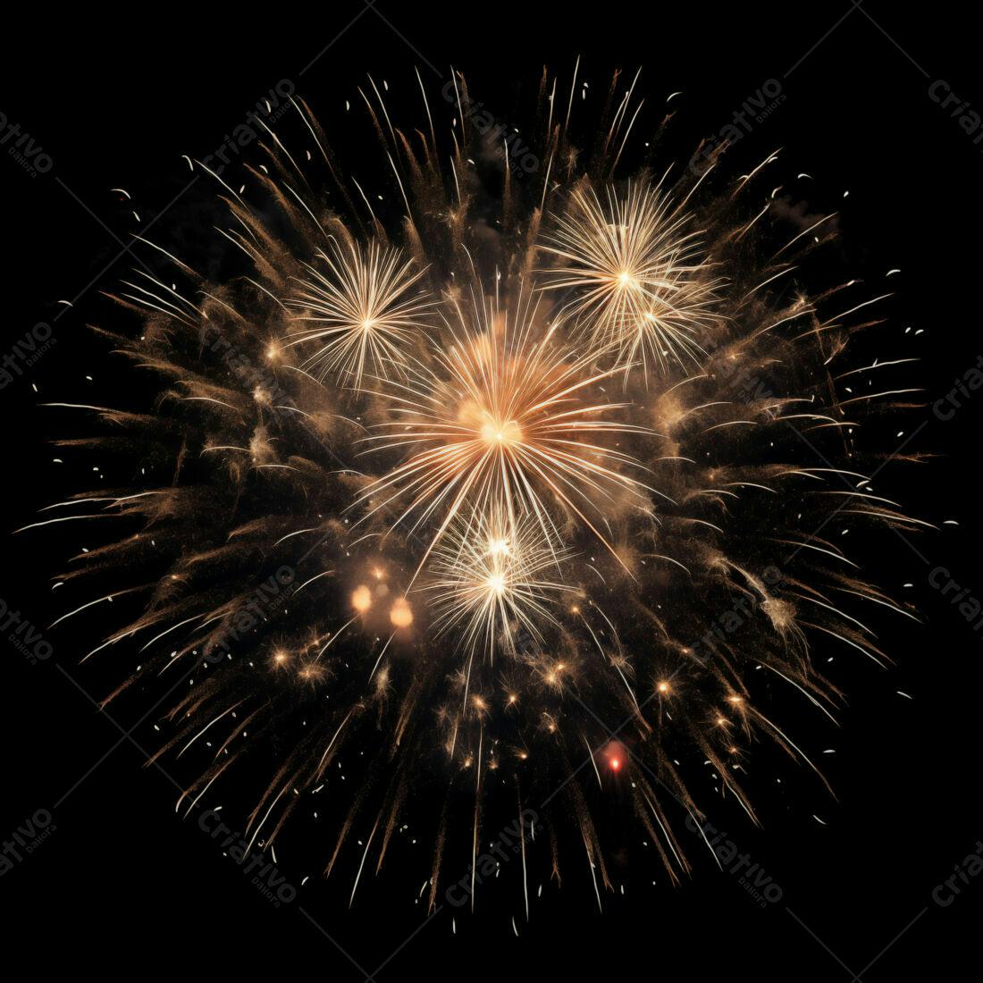 Textura Fogo de Artifício Dourado para Fundo