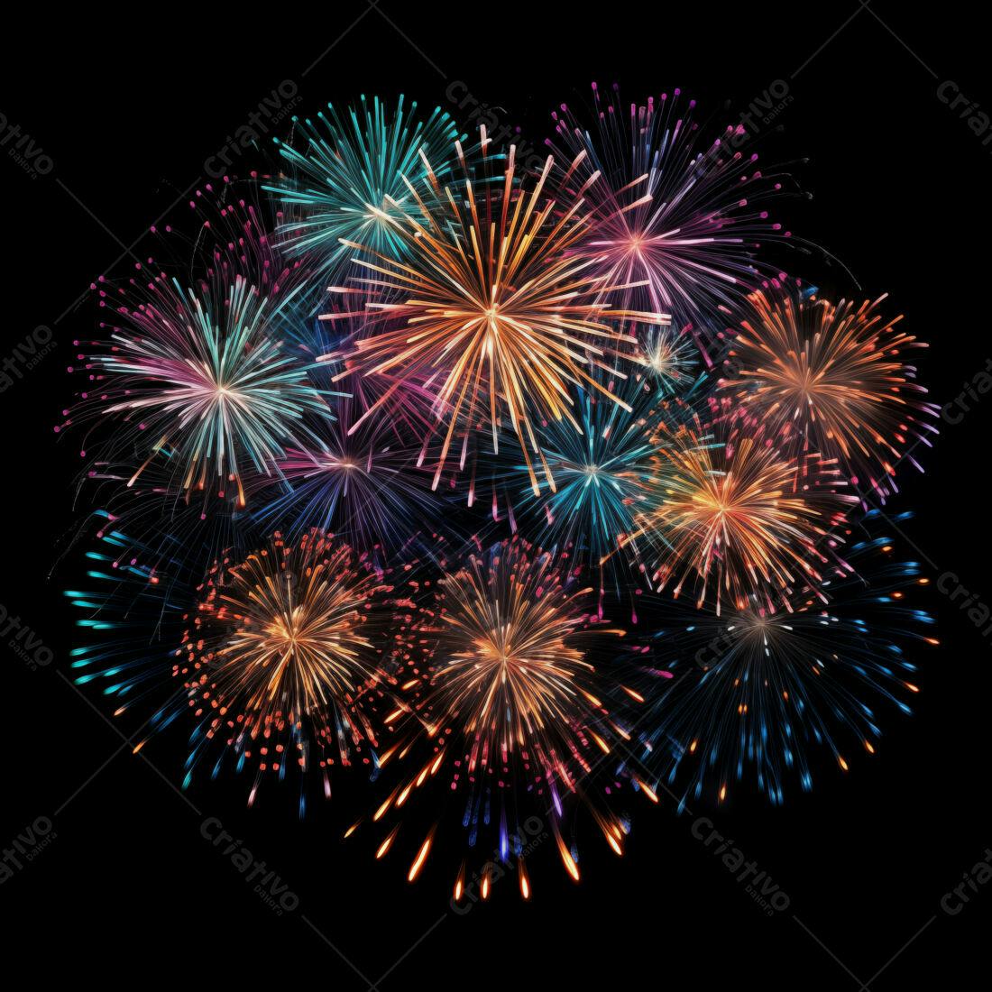 Textura Fogos de Artifício Coloridos para Fundo