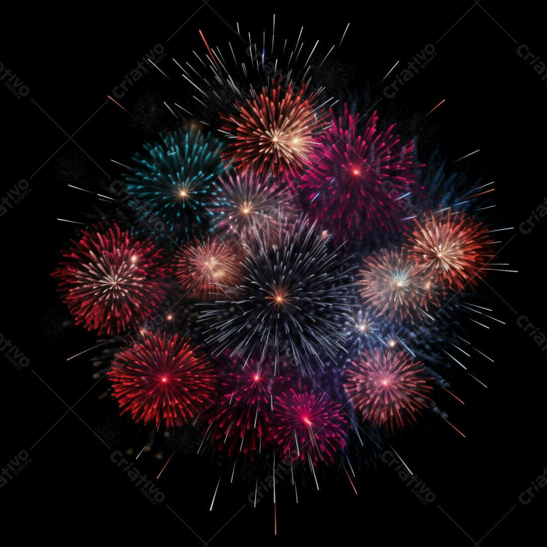 Textura Fogo de Artifício para Fundo Festivo