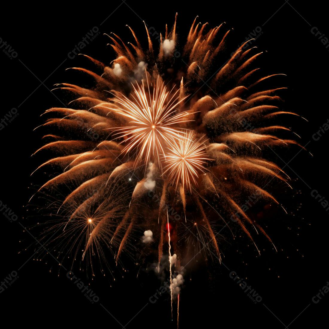 Textura Fogo de Artifício Dourado para Fundo