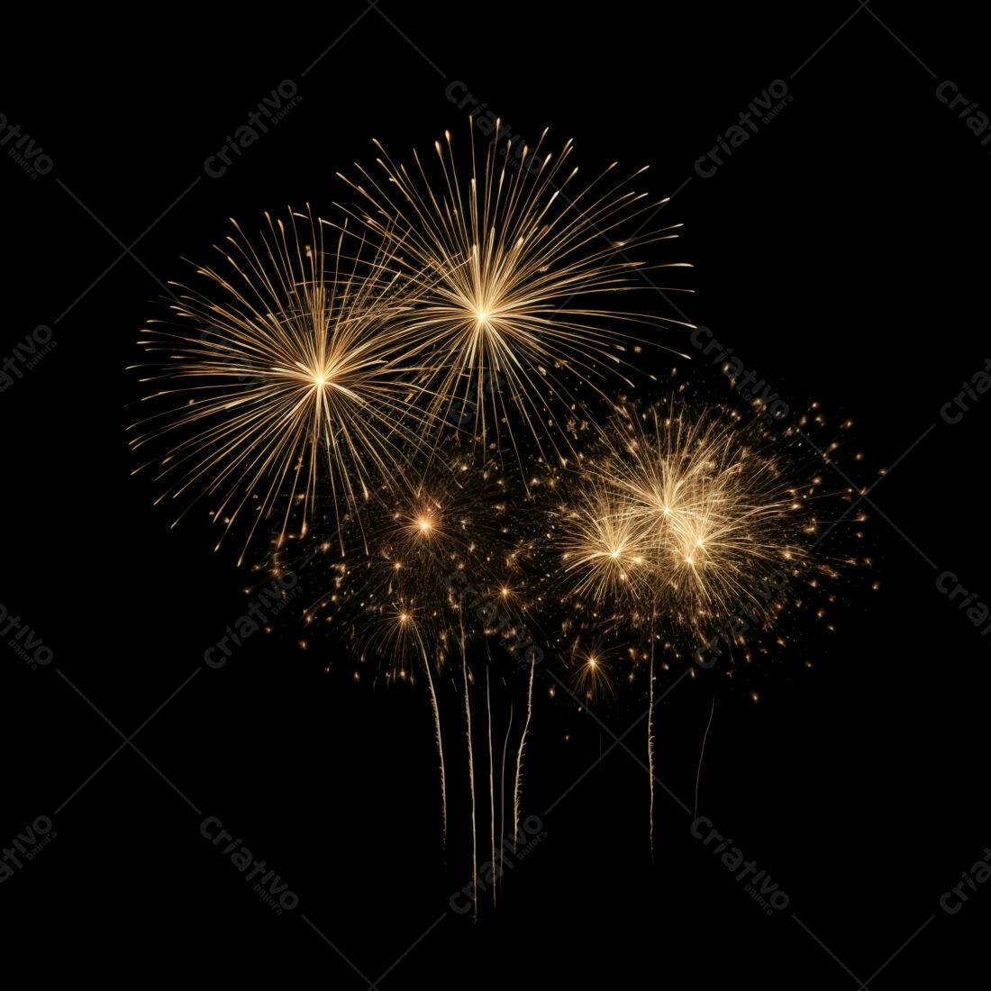 Textura Fogo de Artifício Dourado para Fundo
