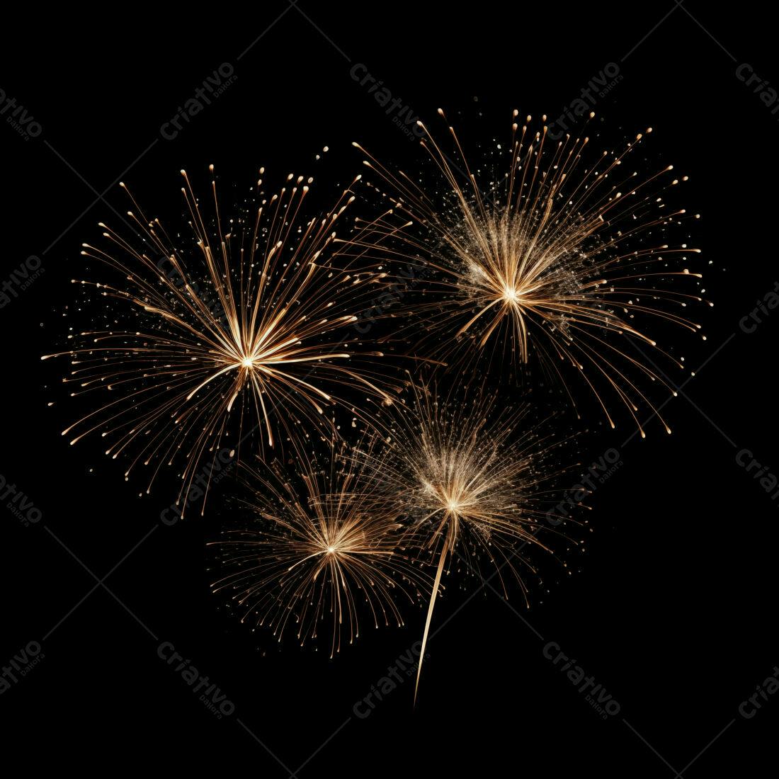 Textura Fogo de Artifício Dourado para Fundo