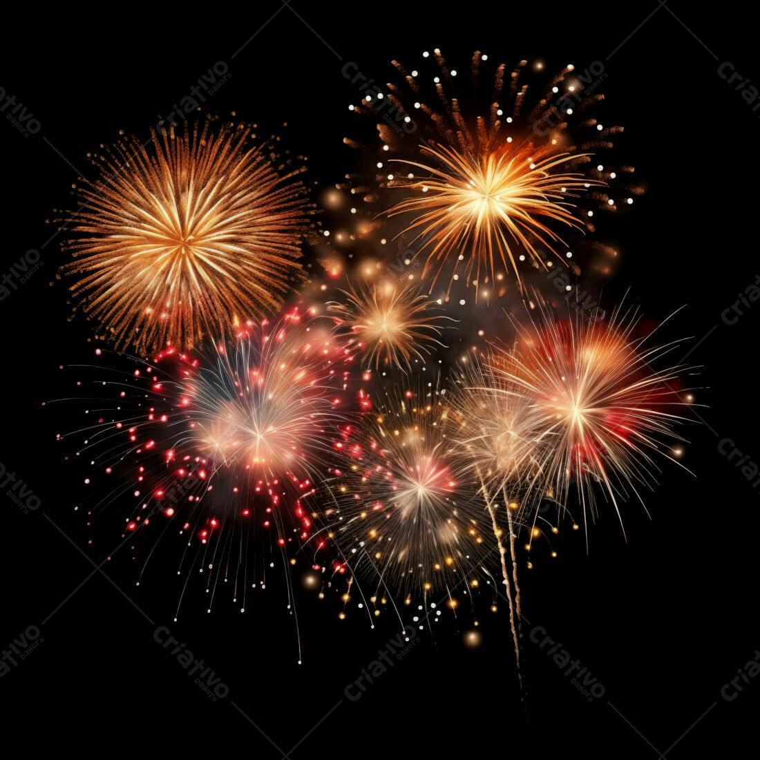 Textura Fogos de Artifício para Fundo Festivo