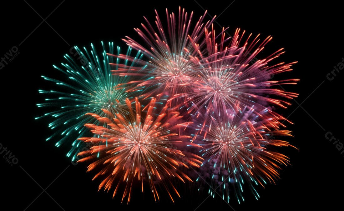 Textura Fogo de Artifício Colorido para Fundo