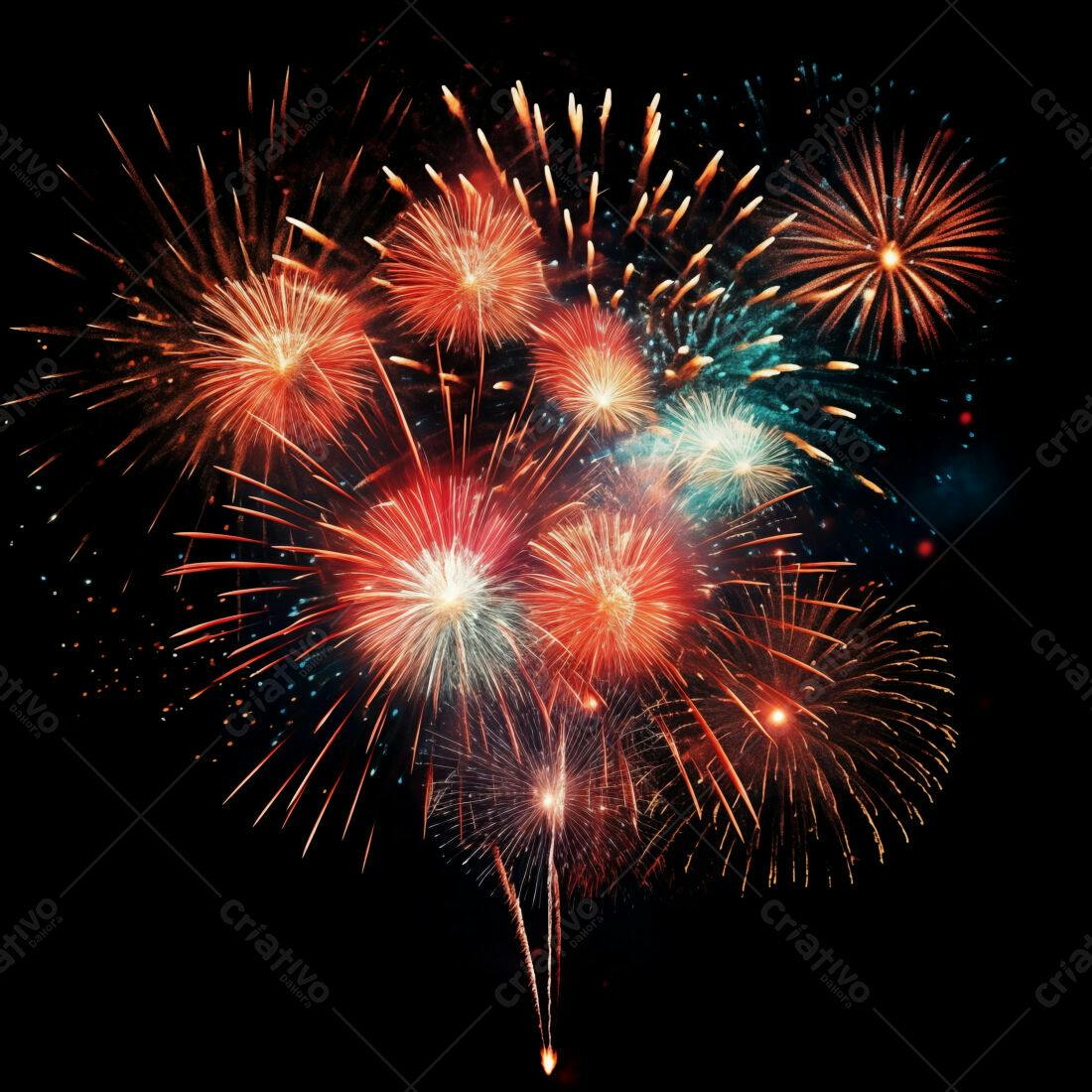 Textura Fogo de Artifício para Fundo Festivo