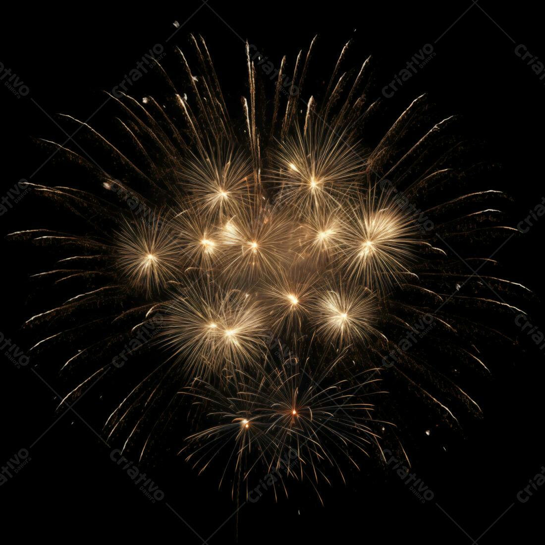 Textura Fogo de Artifício Dourado para Fundo