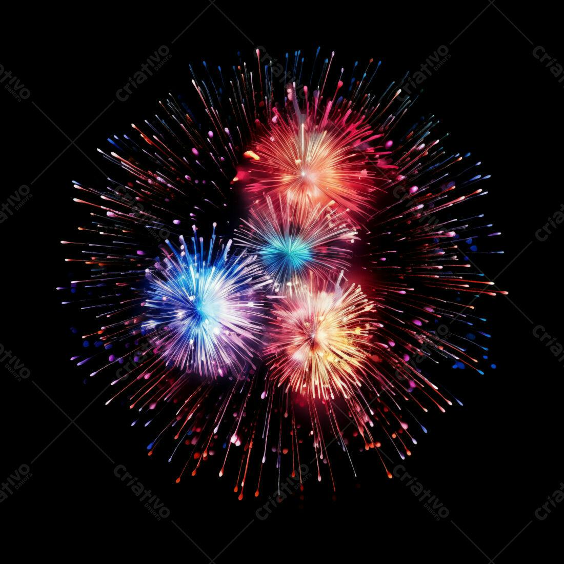 Textura Fogos de Artifício Coloridos para Fundo