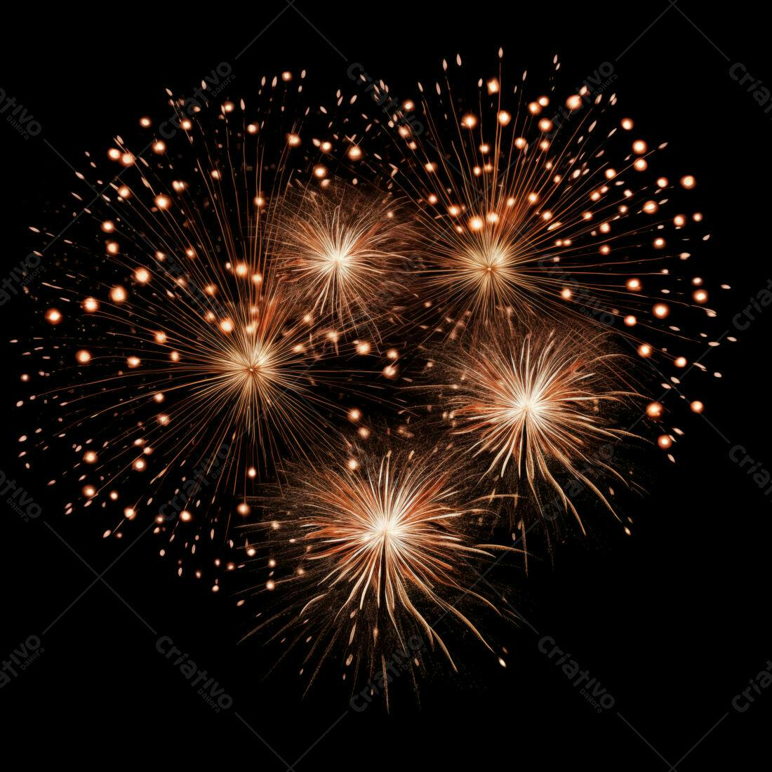 Textura Fogo de Artifício Dourado para Fundo