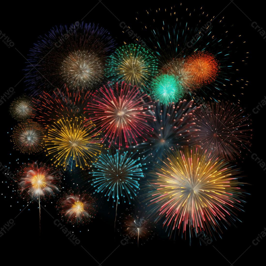 Textura Fogo de Artifício Festivo para Fundo