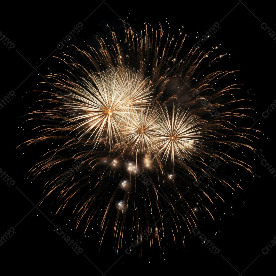 Textura Fogo de Artifício Dourado para Fundo