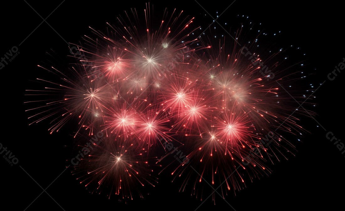 Textura Fogo de Artifício Vermelho e Branco para Fundo