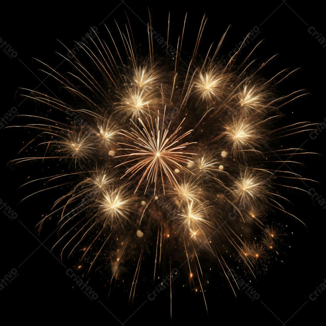 Textura Fogo de Artifício Dourado para Fundo