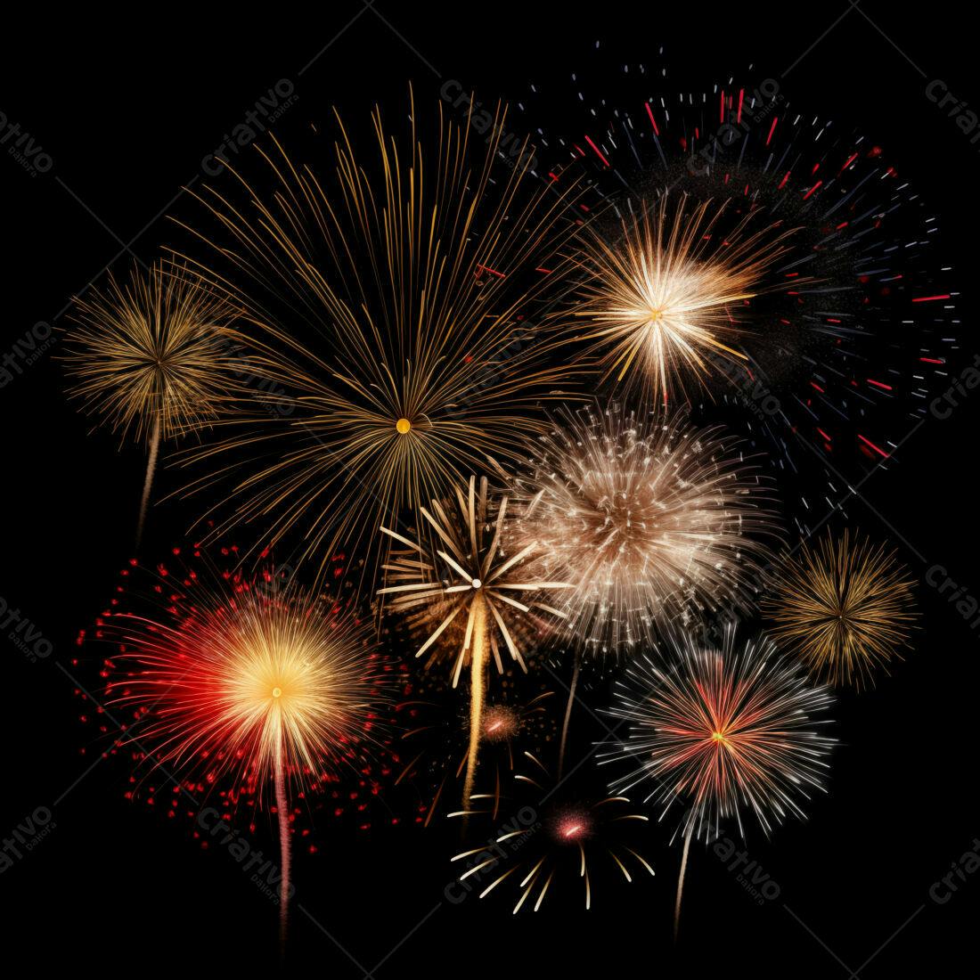 Textura Fogo de Artifício para Fundo Festivo
