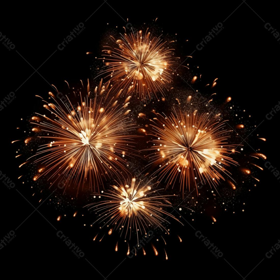 Textura Fogo de Artifício Dourado para Fundo