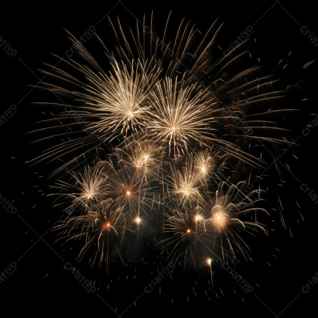 Textura Fogo de Artifício Dourado para Fundo