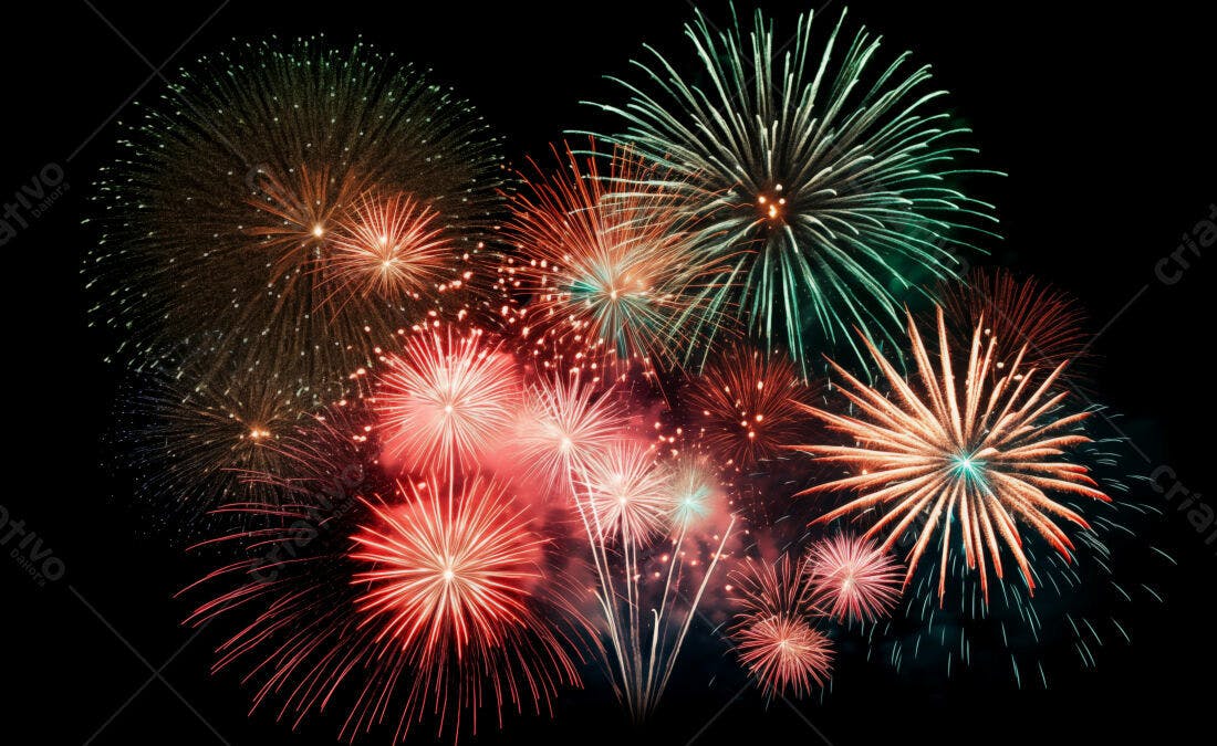 Textura Fogos de Artifício Coloridos para Fundo