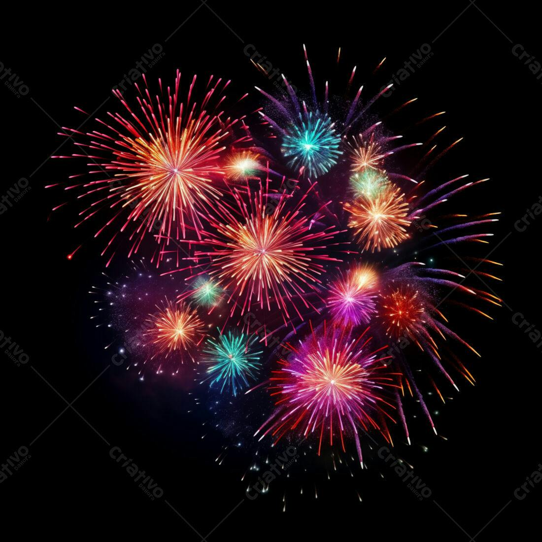 Textura Fogo de Artifício para Fundo Festivo
