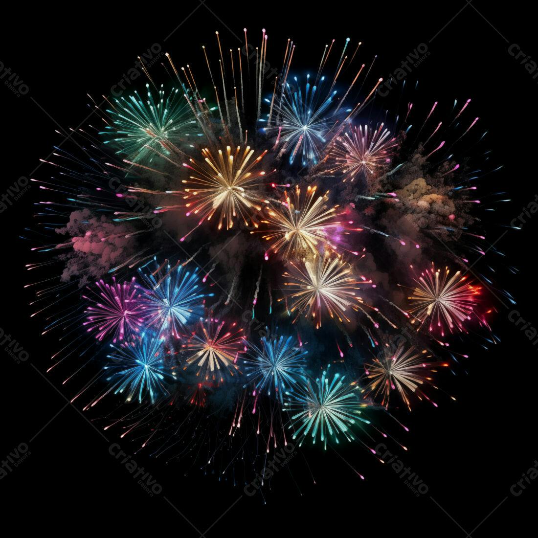 Textura Fogos de Artifício Coloridos para Fundo