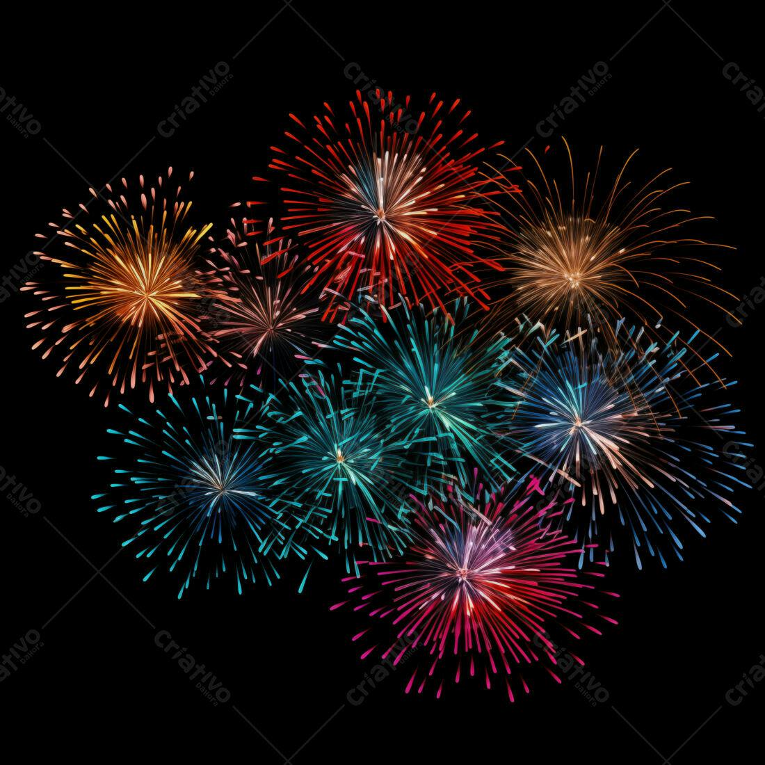 Textura Fogos de Artifício Coloridos para Fundo