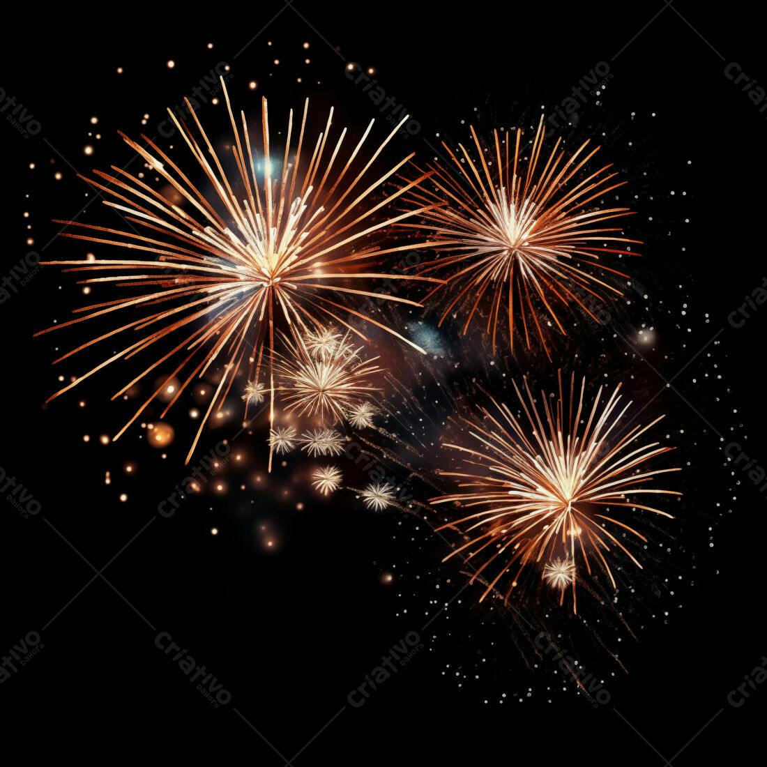 Textura Fogo de Artifício Dourado para Fundo