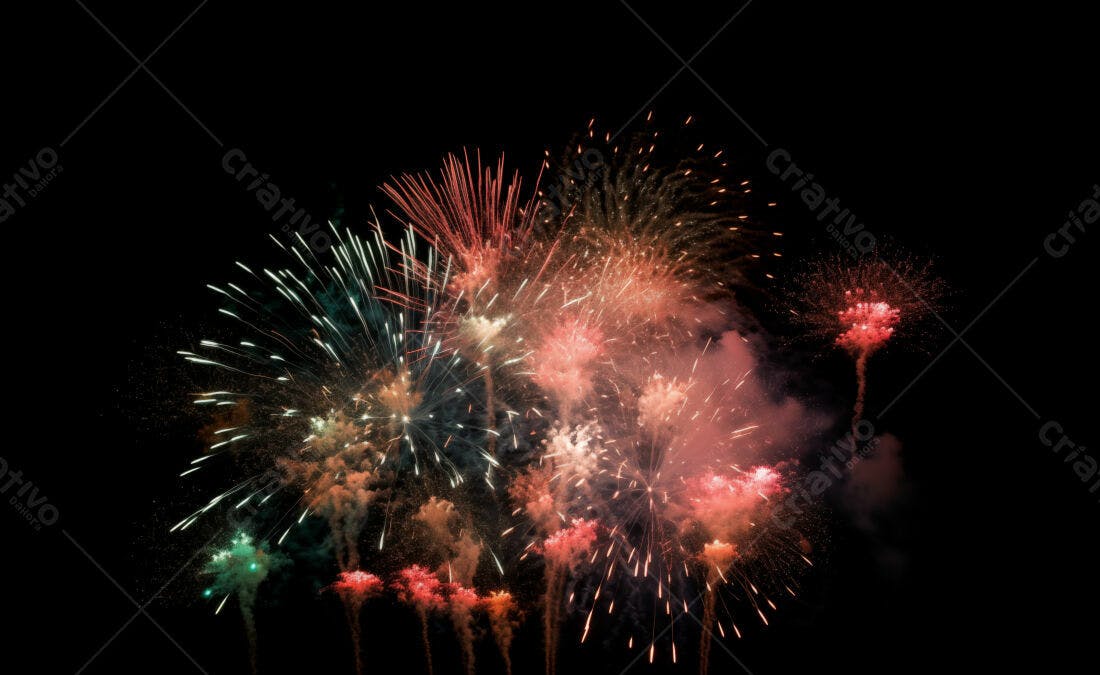 Textura Fogo de Artifício para Fundo Festivo