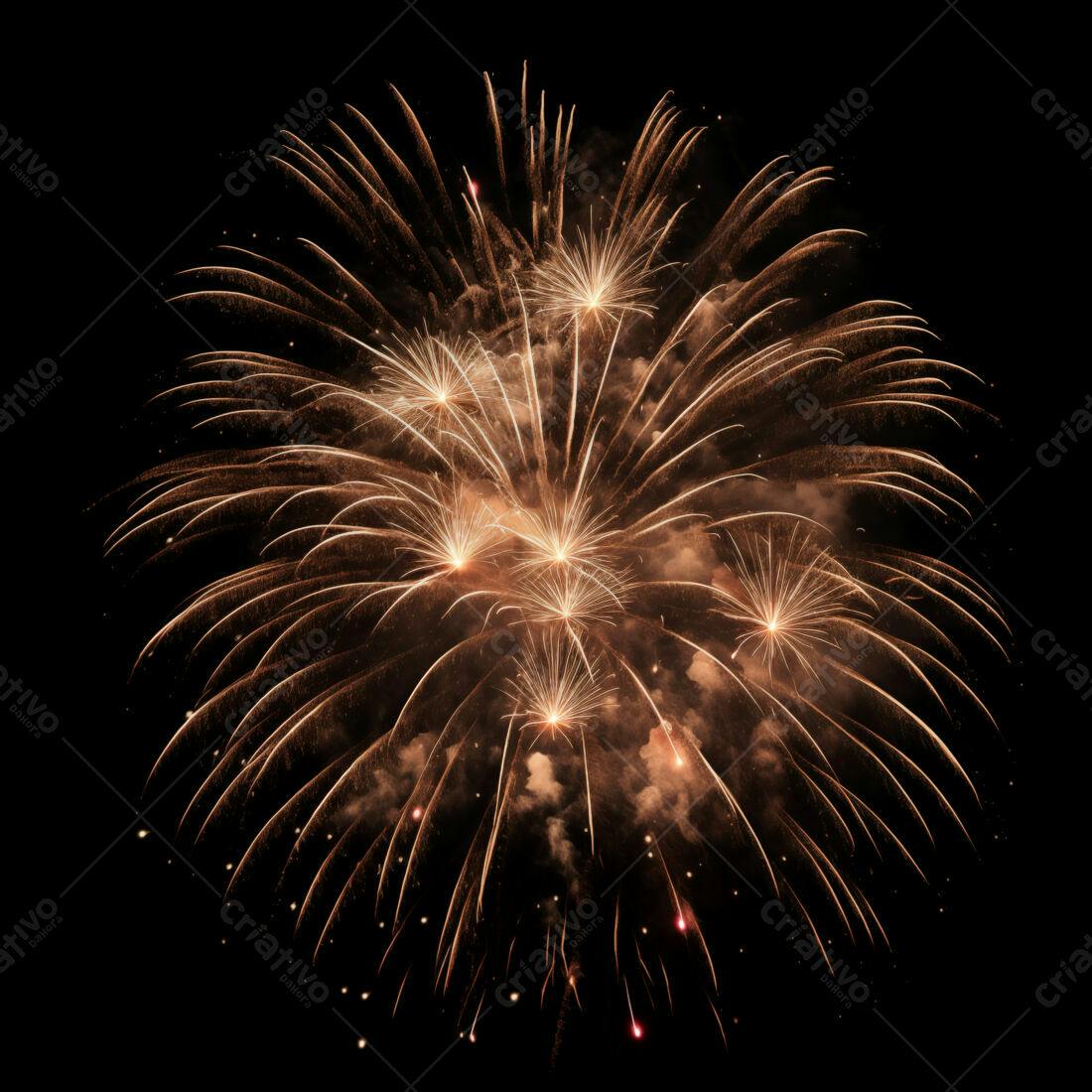 Textura Fogo de Artifício Dourado para Fundo
